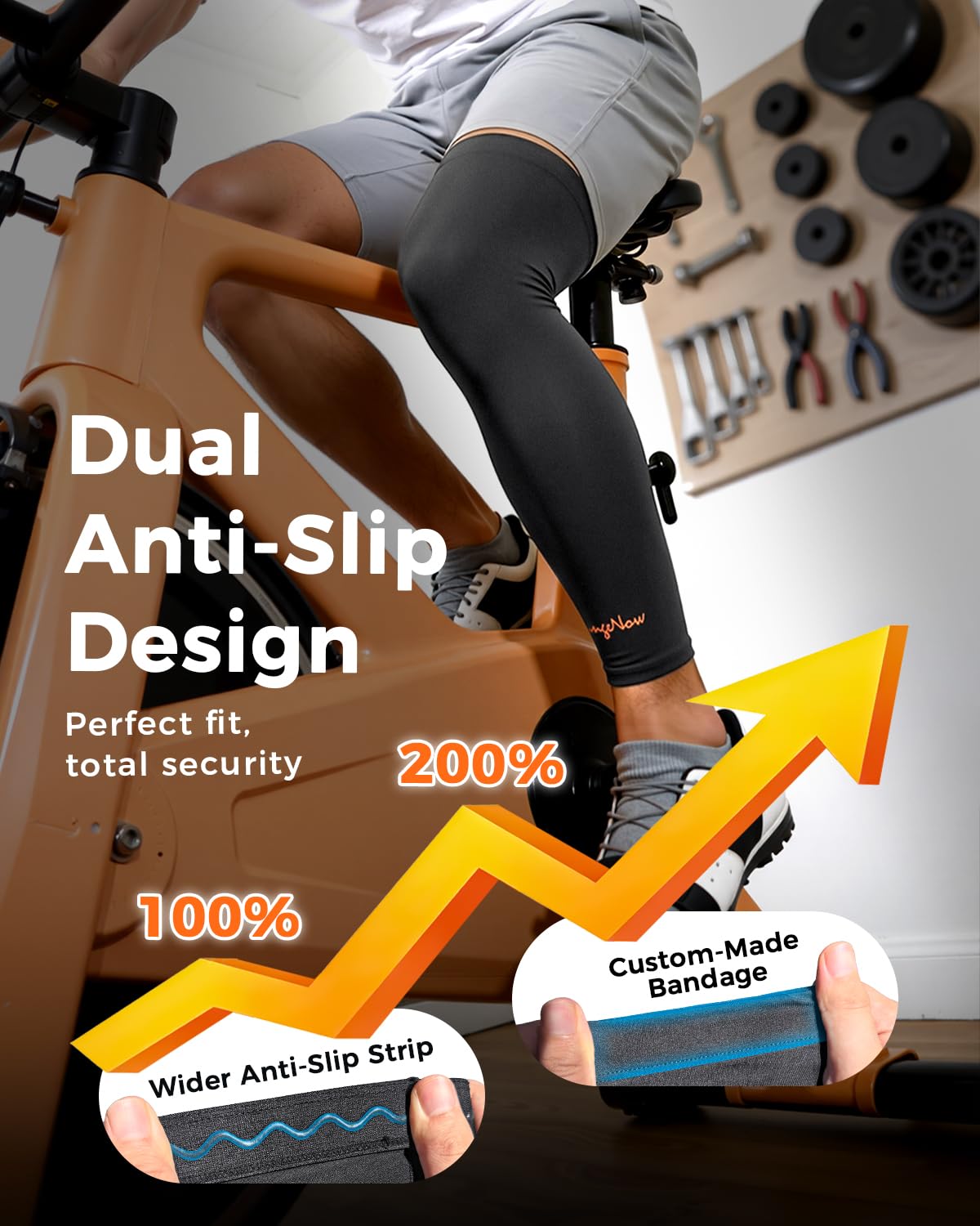 Copper-Infused Leg Compression Sleeve