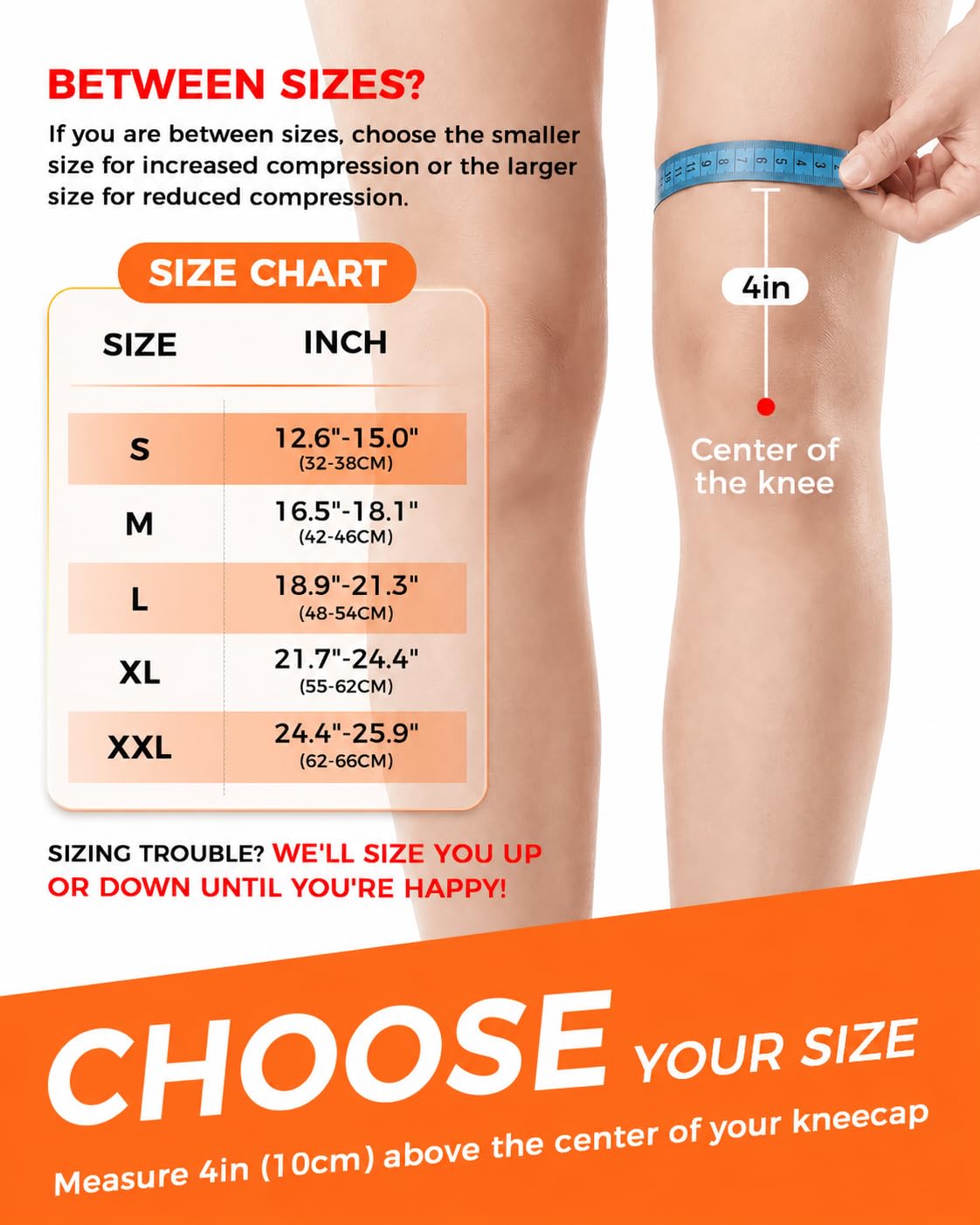 Changenow Upgraded Medical-Grade Knee Brace for Women and Men,[Ultra Breathable & V-Straps]