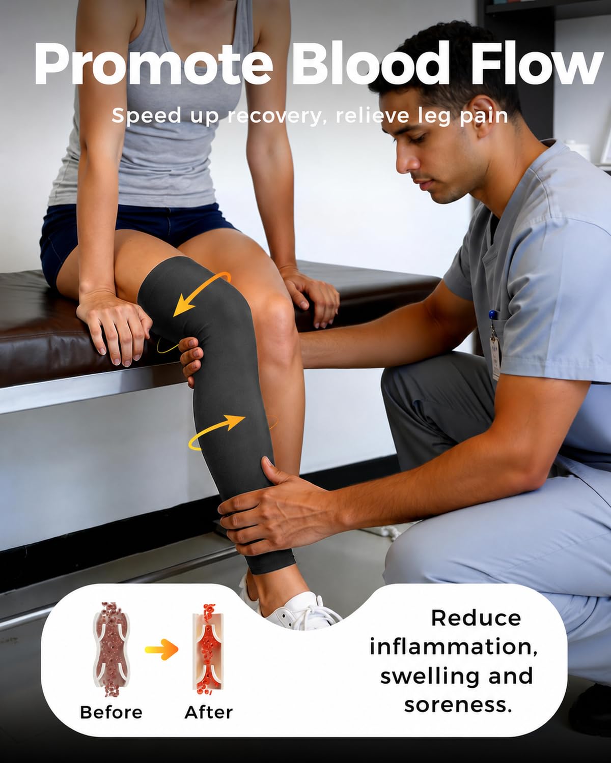 Copper-Infused Leg Compression Sleeve