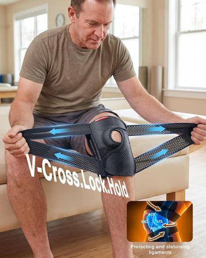 Changenow Upgraded Medical-Grade Knee Brace for Women and Men,[Ultra Breathable & V-Straps]