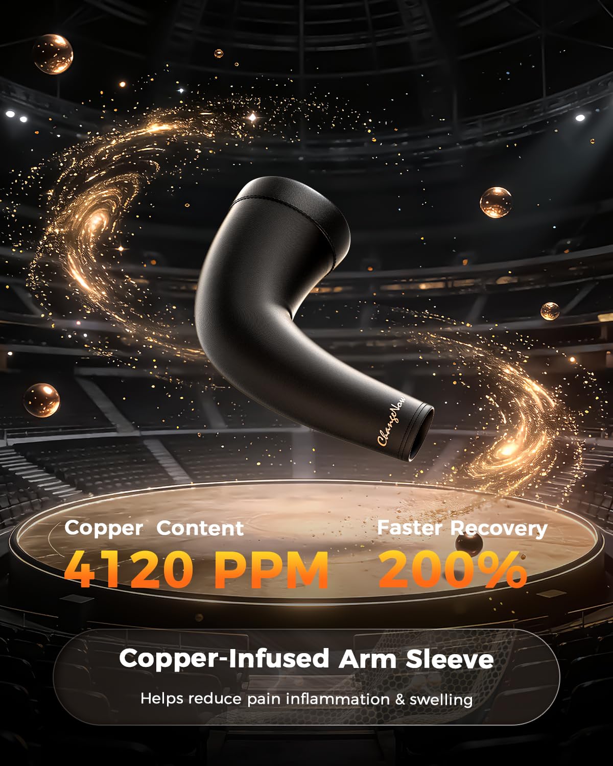 Copper-Infused Compression Arm Sleeves for Men & Women