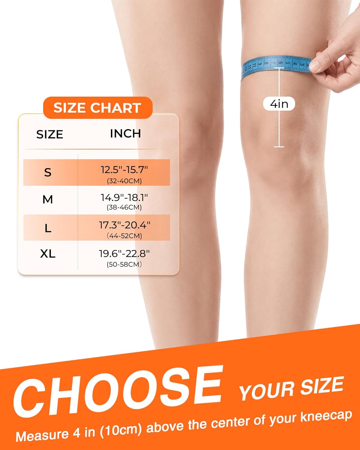 Changenow Upgraded Medical-Grade Knee Brace for Women and Men,[Ultra Breathable & V-Straps]