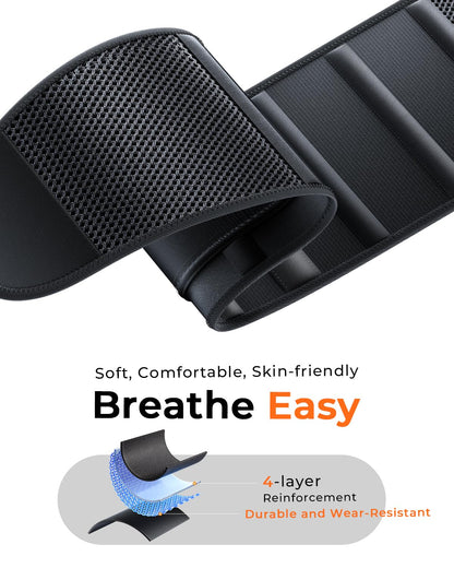 Medical-Grade Work Back Brace with Adjustable Shoulder Straps [Stronger Support & Breathable Mesh]
