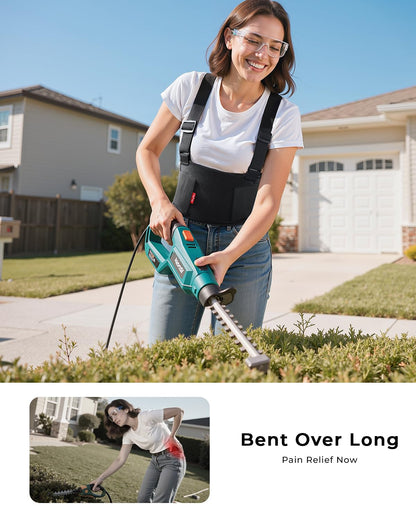 Medical-Grade Work Back Brace with Adjustable Shoulder Straps [Stronger Support & Breathable Mesh]