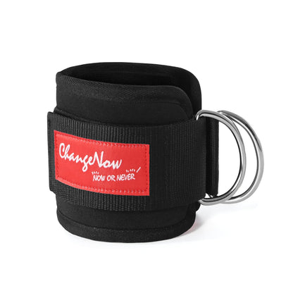 Ankle Strap for Cable Machine Professional Kickback Ankle Strap for Glute Workouts, Leg Extensions (DEEP BLACK)