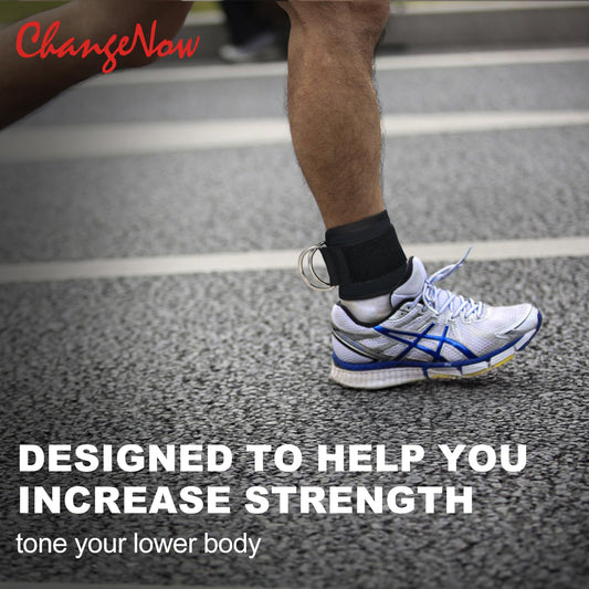 Ankle Strap for Cable Machine Professional Kickback Ankle Strap for Glute Workouts, Leg Extensions (DEEP BLACK)