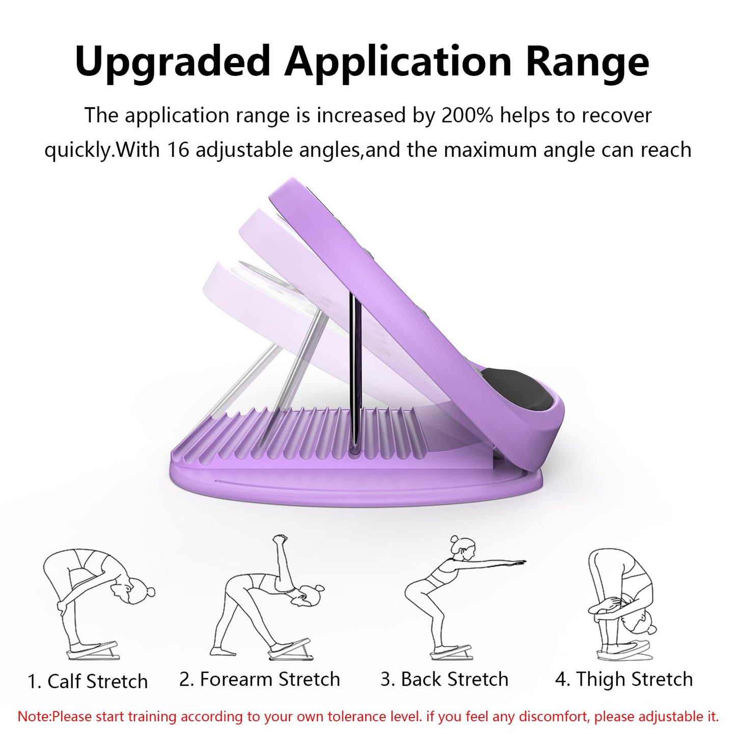 Portable Slant Board, Adjustable Incline Board and Calf Stretcher, Stretch Board for Knees Ankle Heel Feet Leg