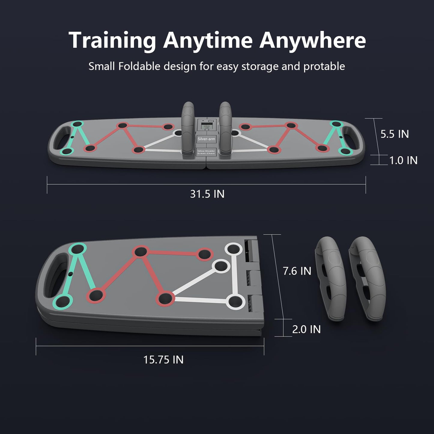 Adjustable Push Up Board with 6 Hand Positions – Ergonomic, Non-Slip Design for Home Gym & Fitness Training