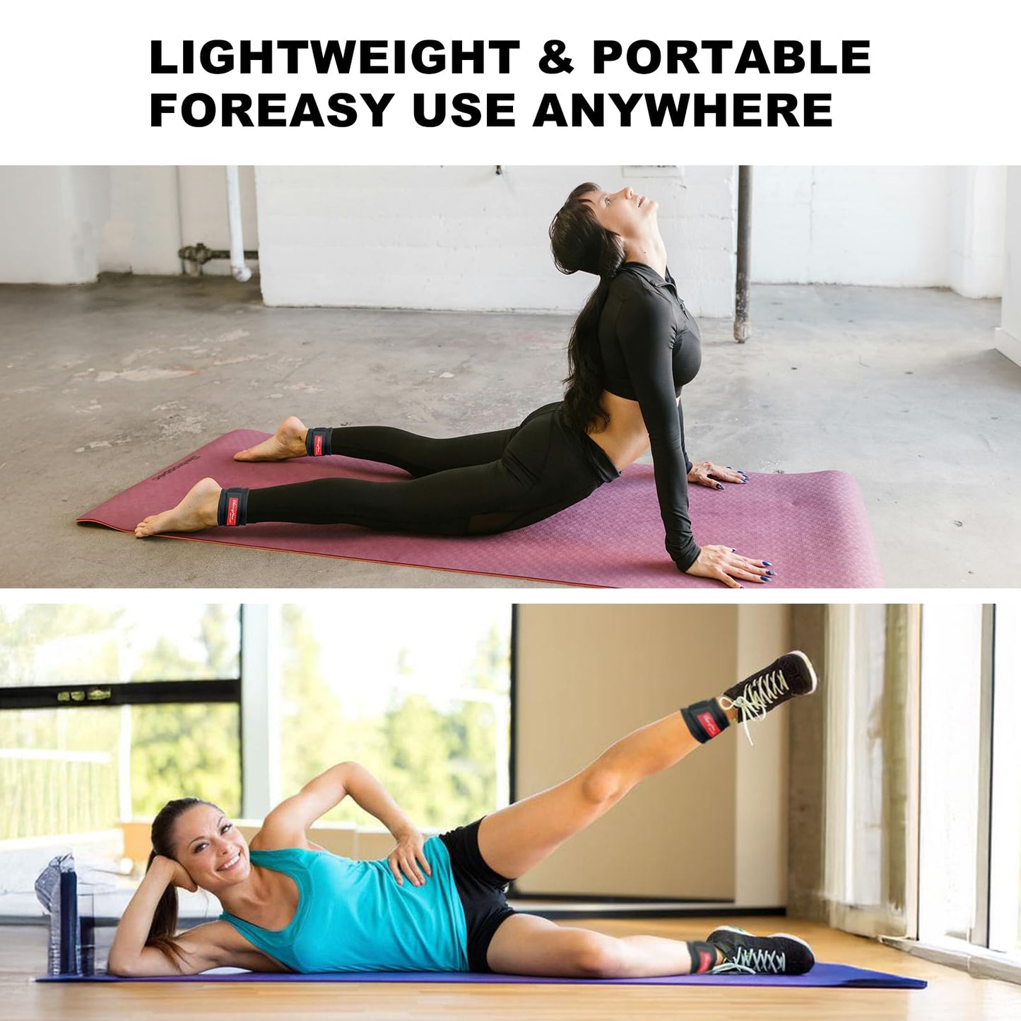 Ankle Strap for Cable Machine Professional Kickback Ankle Strap for Glute Workouts, Leg Extensions (DEEP BLACK)