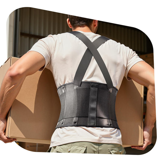Medical-Grade Work Back Brace with Adjustable Shoulder Straps