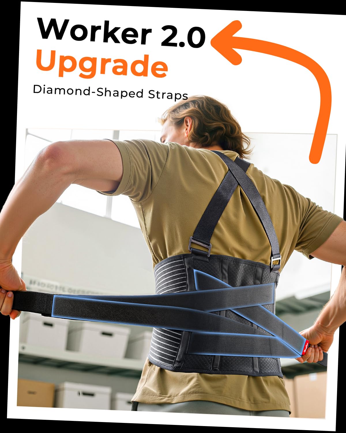 Ultra Breathable Work Back Brace for Men & Women