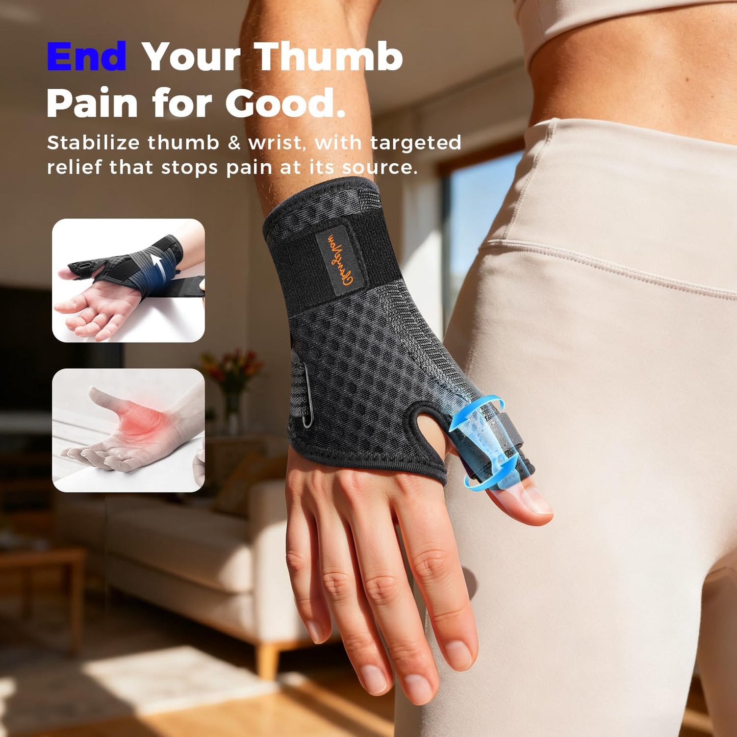 Ultra Breathable Thumb Brace for Right & Left Hand
